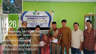 Baru Sepekan Menjabat, Plt Kades Majannang Langsung Salurkan BLT Dana Desa