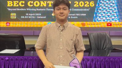 Bikin Bangga! Mahasiswa UNM Ini Tembus Juara Nasional Lewat Public Speaking Inggris