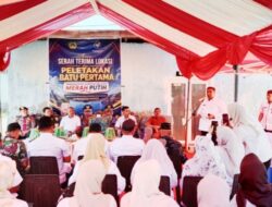 Bupati Maros Chaidir Syam Letakkan Batu Pertama, Kampung Nelayan Merah Putih Di Desa Borimasunggu